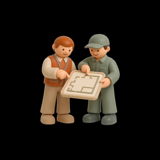 Three-dimensional illustration of a team working on one plan at the same time. Generated by AI.