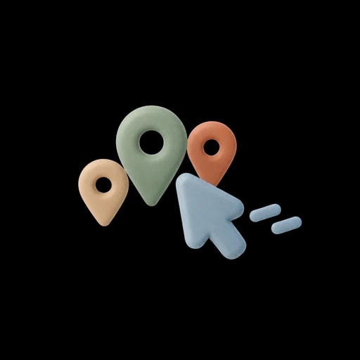 Three-dimensional illustration of an object library for placing on a plan. Generated by AI.