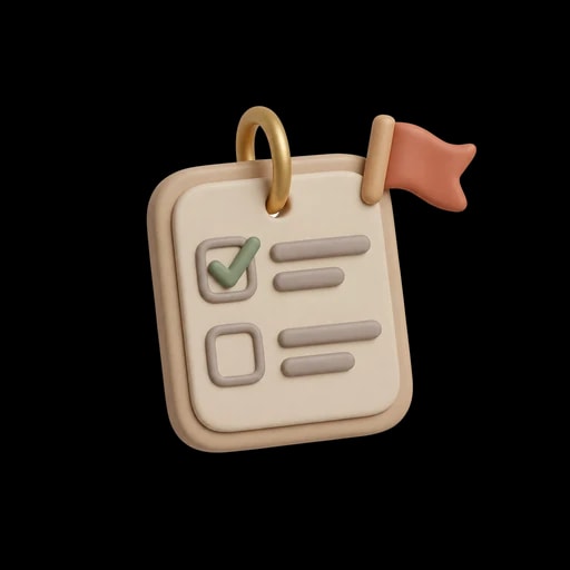 Three-dimensional illustration of team tasks with a deadline and a priority. Generated by AI.