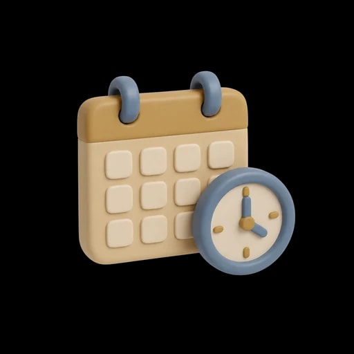 Three-dimensional illustration of a work schedule for contractors. Generated by AI.